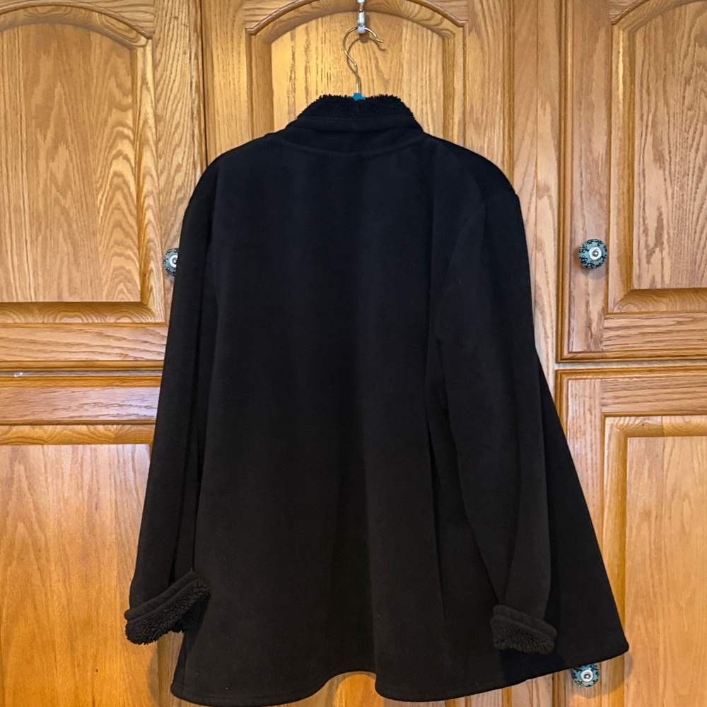 Cuddl Duds Black Open Front Jacket - Picture 4 of 6